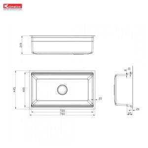 Chậu rửa bát chống xước Workstation Sink Dekor 7644SU