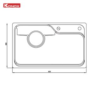 Chậu rửa bát inox 1 hố chống xước Dekor 8250TS