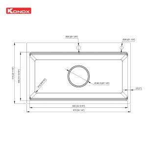 Chậu rửa bát 1 hố chống xước Workstation Sink KN8751TS Dekor