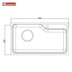 Chậu rửa bát chống xước (phiên bản cá nhân hóa) Tari Smart 9050PP