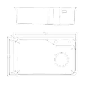 CHẬU RỬA BÁT 1 HỐ NOBINOX NOVA A181HQ