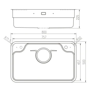 CHẬU RỬA BÁT 1 HỐ NOBINOX TASA NX8050