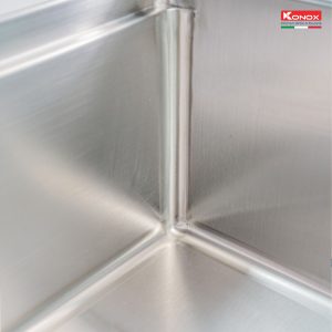 Chậu rửa bát Workstation Sink – Apron Sink KN8051AS CurveSiphon, thớt gỗ, roll mat, colander, bottom grid