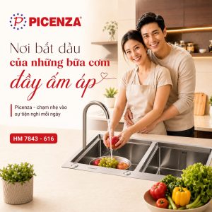 Chậu Handmade 2 hố cân HM 7843-616