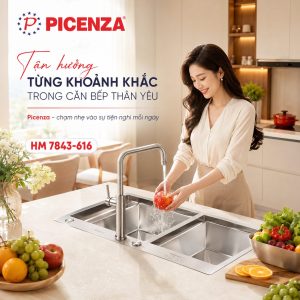 Chậu Handmade 2 hố cân HM 7843-616 inox 304