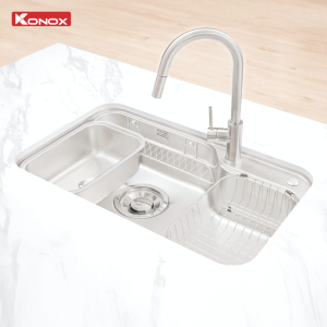Chậu rửa bát inox 1 hố chống xước Dekor 8250TS