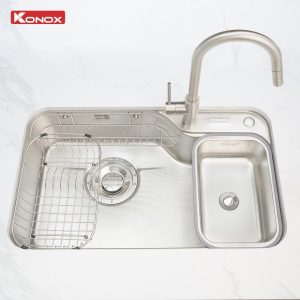 Chậu rửa bát inox 1 hố chống xước Dekor 8250TS