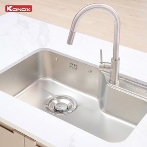 Chậu rửa bát inox 1 hố chống xước Dekor 8250TS