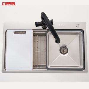 Chậu rửa bát 1 hố chống xước Workstation Sink KN8048TS Dekor