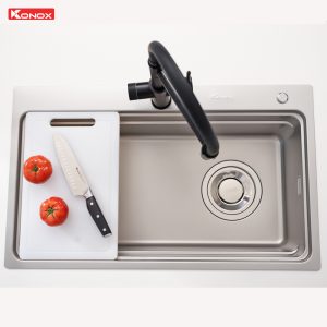 Chậu rửa bát 1 hố chống xước Workstation Sink KN8048TS Dekor