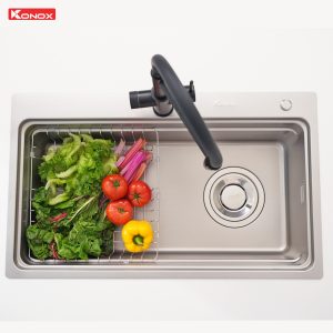 Chậu rửa bát 1 hố chống xước Workstation Sink KN8048TS Dekor
