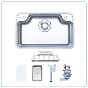 CHẬU RỬA BÁT 1 HỐ NOBINOX LIRA NJ580D