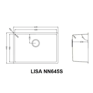 CHẬU RỬA BÁT 1 HỐ NOBINOX LISA NN645S