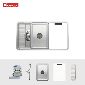 Chậu rửa bát inox 1 hố chống xước Dekor JP8044SU-L