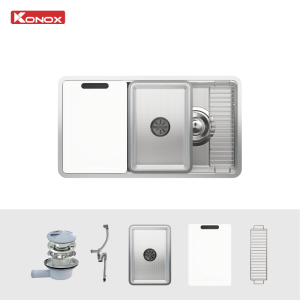 Chậu rửa bát inox 1 hố chống xước Dekor JP8044SU-R