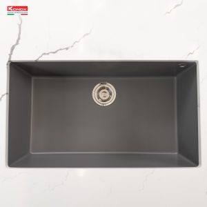 Chậu rửa bát Granite Sink Naros 760S – GreySiphon, giá úp bát inox