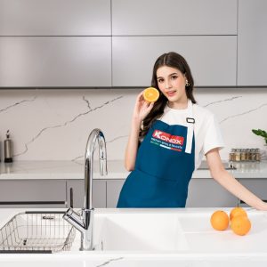 Chậu rửa bát Granite Sink Livello Smart 1160 – White SilverSiphon, giá úp bát inox