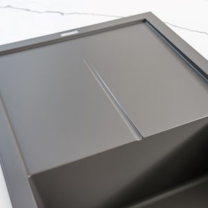 Chậu rửa bát Granite Sink Livello Smart 1160 – GreySiphon, giá úp bát inox