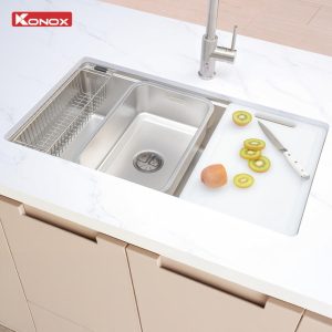 Chậu rửa bát inox 1 hố chống xước Dekor JP8044SU-L