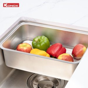 Chậu rửa bát inox 1 hố chống xước Dekor JP8044SU-L