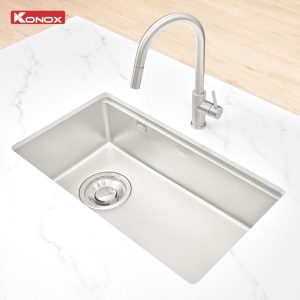 Chậu rửa bát inox 1 hố chống xước Dekor JP8044SU-L