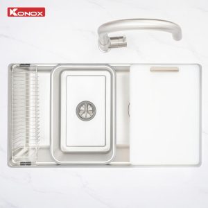 Chậu rửa bát inox 1 hố chống xước Dekor JP8044SU-R