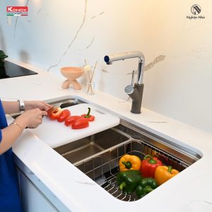 Chậu rửa bát chống xước Workstation Sink Dekor 8347SU