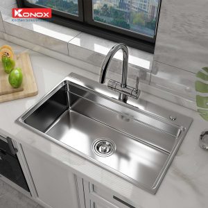Chậu rửa bát Overmount Sink KN7548SOSiphon, colander