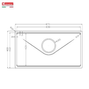 Chậu rửa bát phong cách Nhật bề mặt mịn Tari 8748SM
