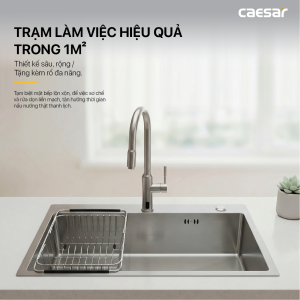 Chậu rửa chén inox 1 hộc - KSH01H060SX