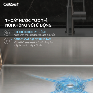 Chậu rửa chén inox 1 hộc - KSH01H060SX
