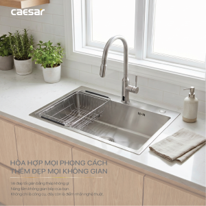 Chậu rửa chén inox 1 hộc - KSH01H060SX
