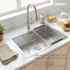 Chậu rửa chén inox 1 hộc âm viền - KSH11H060SX
