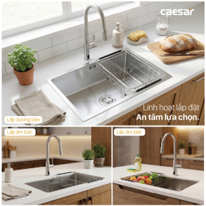 Chậu rửa chén inox 1 hộc âm viền - KSH11H060SX