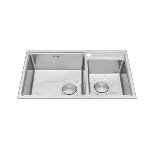 Chậu rửa chén 2 hố Inox 304 kích thước 82 cm