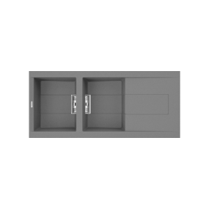 Chậu rửa chén đá Granite 2 hố kích thước 116 cm