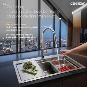 Chậu rửa chén inox 1 hộc - KSH01H075SX