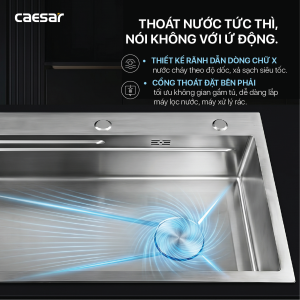 Chậu rửa chén inox 1 hộc - KSH01H075SX