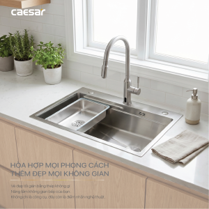 Chậu rửa chén inox 1 hộc - KSH01H075SX