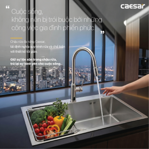 Chậu rửa chén inox 1 hộc - KSH01H082SX