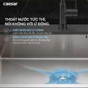 Chậu rửa chén inox 1 hộc - KSH01H082SX