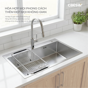 Chậu rửa chén inox 1 hộc - KSH01H082SX