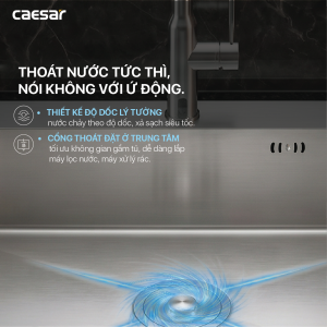 Chậu rửa chén inox 2 hộc mài vát cạnh - KSH02H082SX