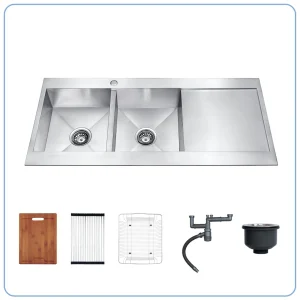 CHẬU RỬA BÁT 2 HỐ NOBINOX LIKEN NL749