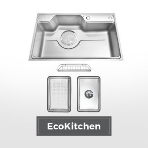 Chậu rửa chén 1 hố hạn chế trầy xước kích thước 80 cm - lắp âm hoặc lắp nổi