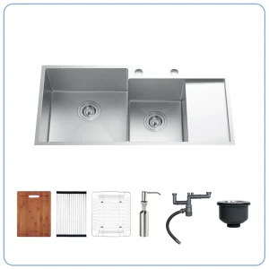 CHẬU RỬA BÁT 2 HỐ NOBINOX LIKEN NL746