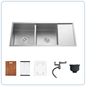 CHẬU RỬA BÁT 2 HỐ NOBINOX LIKEN NL748