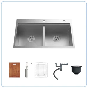 CHẬU RỬA BÁT 2 HỐ NOBINOX LIKEN NL785