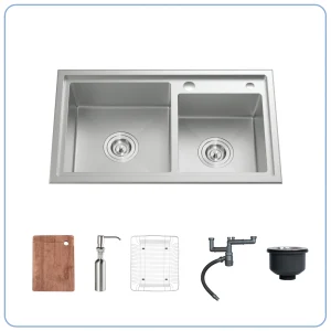CHẬU RỬA BÁT 2 HỐ NOBINOX LIKEN NL786