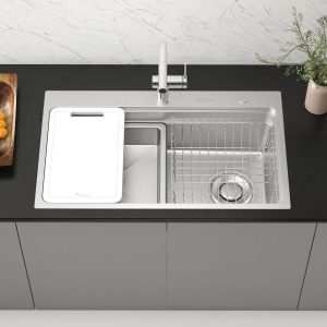 Chậu rửa bát 1 hố chống xước Workstation Sink KN8048TS Dekor